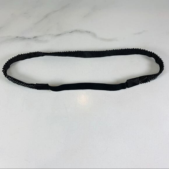 Diagonal Glass Bead Angle Design Stretch Headband - Picture 3 of 3